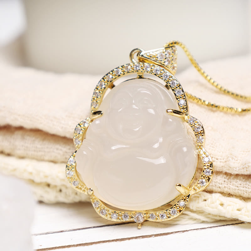 Buddha Stones Viel Glück Lachender Buddha Halskette - image 23