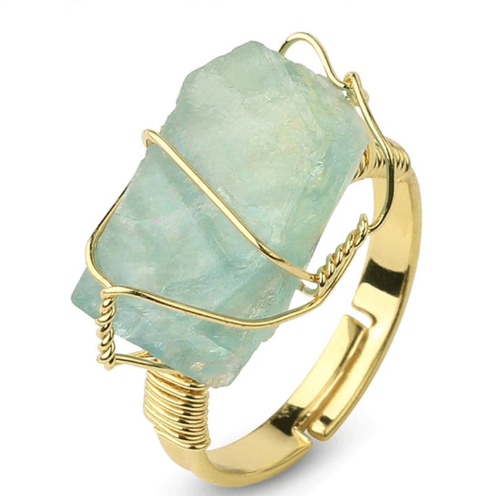 Verstellbarer Ring aus natürlichem Kristall-Edelstein Amethyst von Buddha Stones