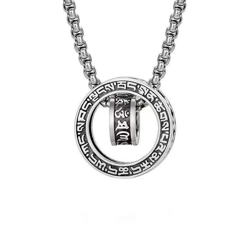 Buddha Stones, tibetischer Om Mani Padme Hum, geschnitzter Friedensreinheitsketten-Halskettenanhänger - image 17