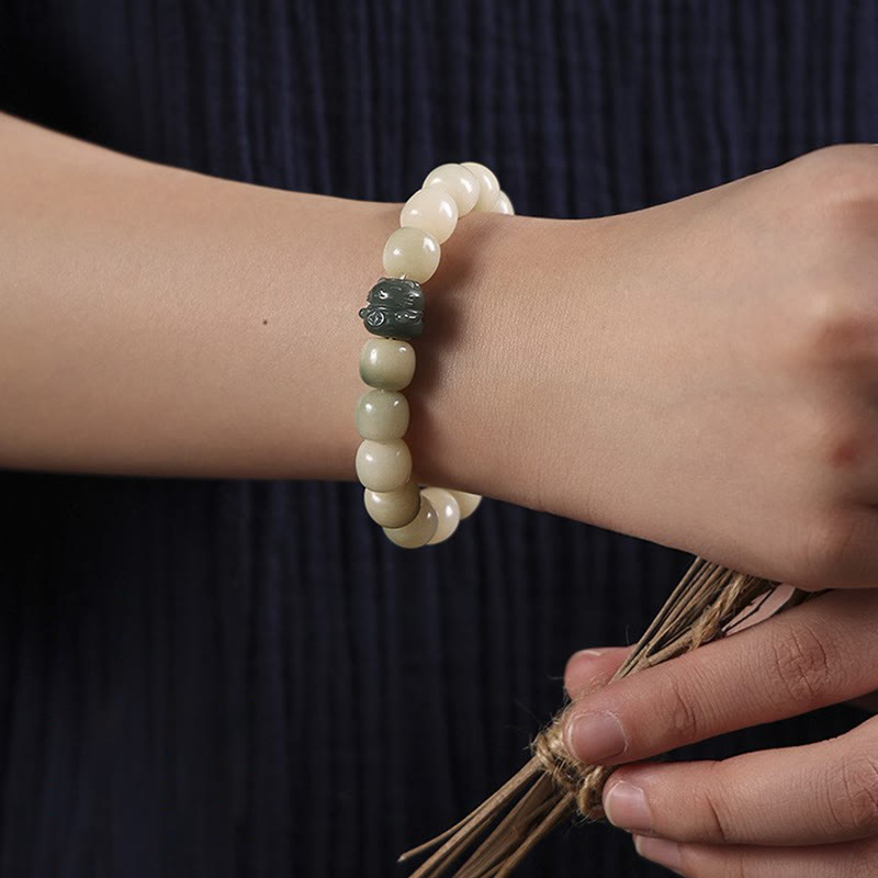 Buddha Stones Glückskatzen-Bodhi-Samen-Katzenpfoten-Friedensarmband - image 7