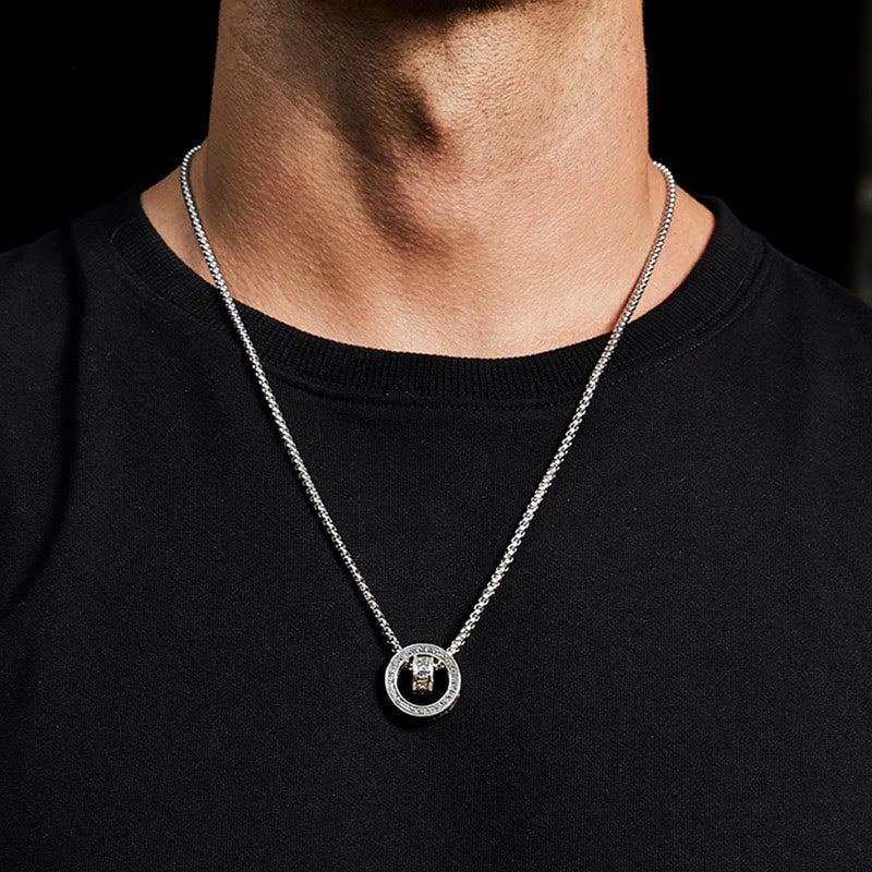 Buddha Stones, tibetischer Om Mani Padme Hum, geschnitzter Friedensreinheitsketten-Halskettenanhänger - image 12