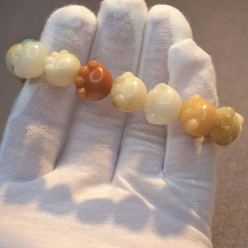 Buddha Stones Mehrschichtiges Bodhi-Samen-Armband mit niedlicher Katzenpfote und ruhiger Harmonie - image 10