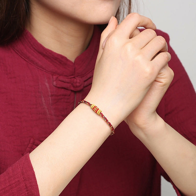 Buddha Stones Handgemachtes buntes Seil King Kong Knoten geflochtenes Glücksarmband - image 9