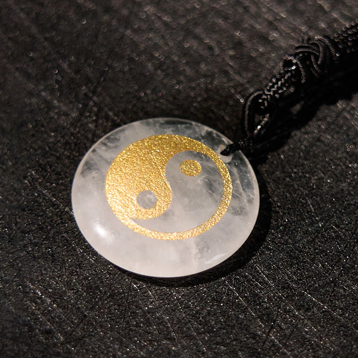 Buddha-Steine, verschiedene Kristalle, Amethyst, Tigerauge, grüner Aventurin, Yin Yang, spiritueller Halskettenanhänger