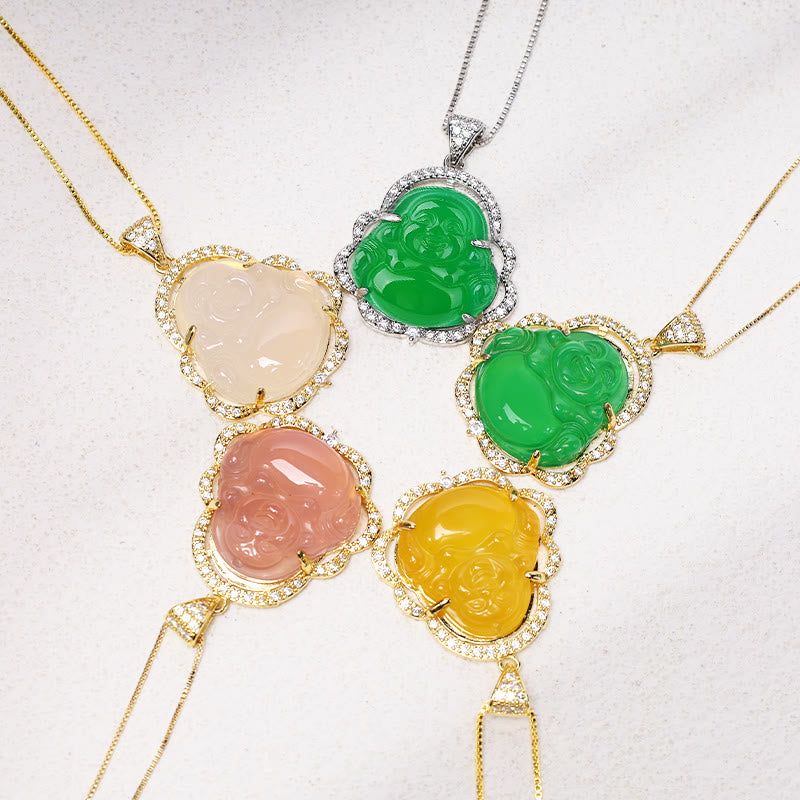 Buddha Stones Viel Glück Lachender Buddha Halskette - image 11