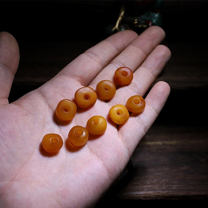 Armband mit Buddha Stonesn, 925er-Sterlingsilber, chinesisches Sternzeichen, Natal-Buddha, natürlicher Bernstein, klar, Angstgefühl - image 7