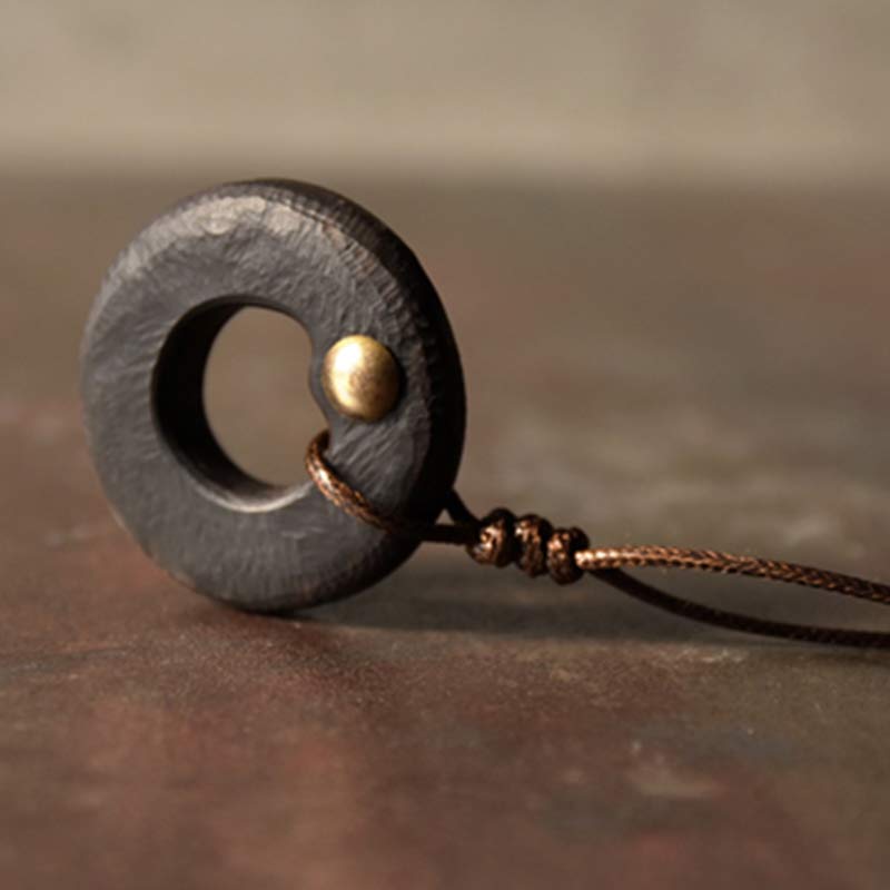 Buddha Stones, Zen-Kreis, Ebenholz, Frieden, Ruhe, Halsketten-Anhänger - image 12