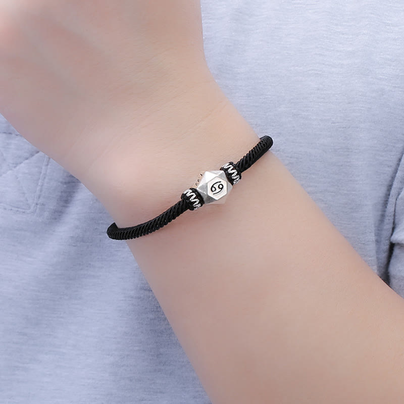 Buddha Stones 999 Sterling Silber 12 Sternbilder des Tierkreises Schutz Handgefertigtes Schnurarmband - image 7