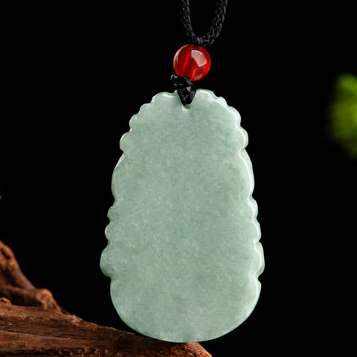 Halskette mit Buddha Stonesn, natürlicher grüner Jade, 12 chinesische Sternzeichen, Glück, Wohlstand