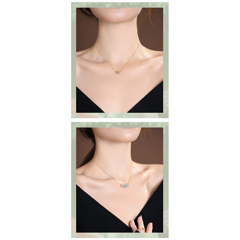 925 Sterling Silber natürliche Hetian Jade Cyan Jade Glück lachender Buddha Schmetterling Halskette Anhänger - image 14