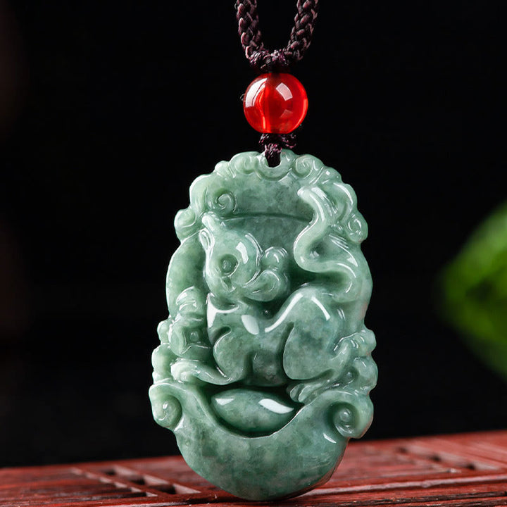 Buddha Stones, natürliche Jade, 12 chinesische Sternzeichen, Wohlstands-Halsketten-Anhänger - image 13