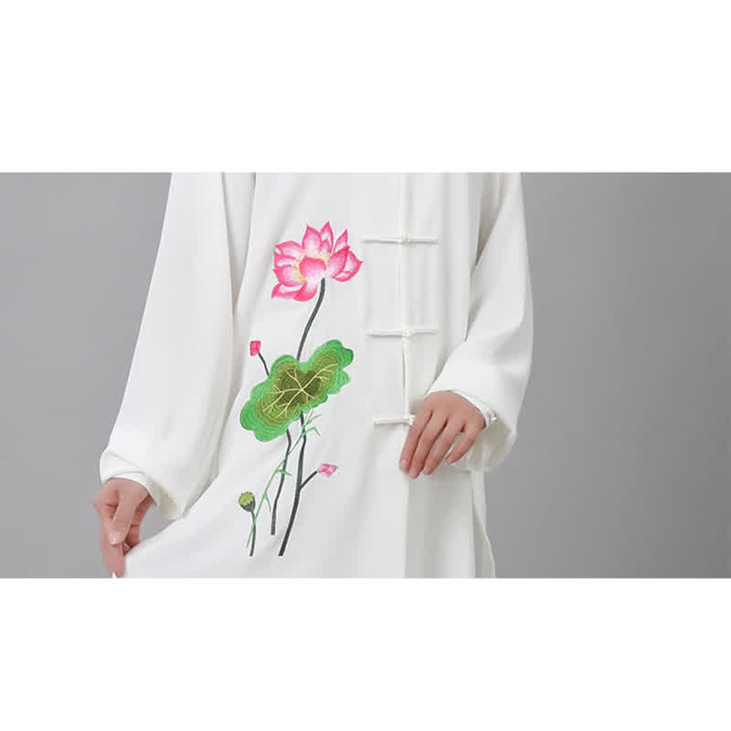 Lotusblüten-Blatt-Muster, Tai-Chi-Meditation, Gebet, spirituelle Zen-Übungskleidung, Damen-Set - image 18