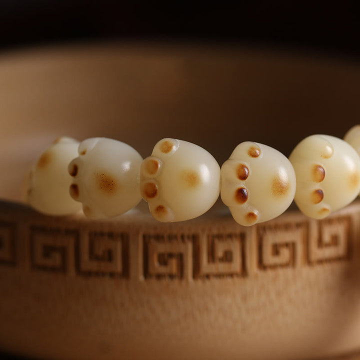 Buddha Stones Niedliches Glückskatzen-Bodhi-Samen-Katzenpfoten-Harmonie-Armband - image 4