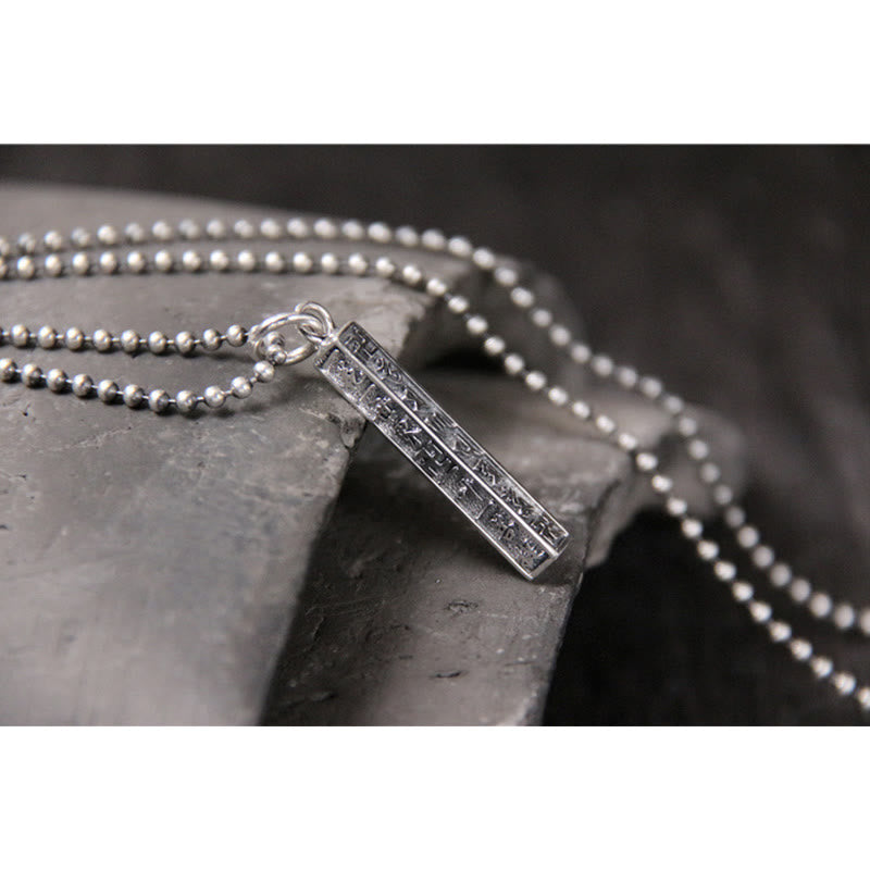 925 Sterling Silber tibetischer Om Mani Padme Hum Buddha Hakenkreuz Symbol Weisheit Halskette Anhänger - image 6
