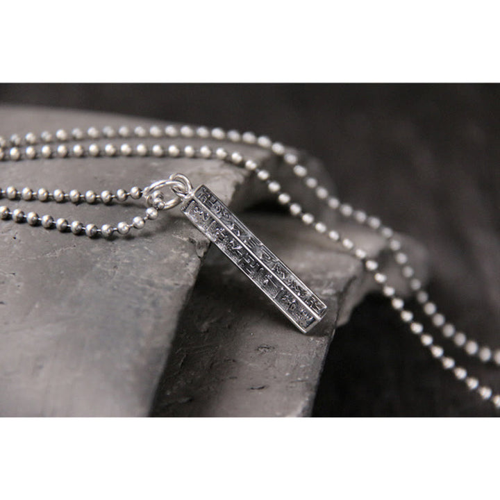 925 Sterling Silber tibetischer Om Mani Padme Hum Buddha Hakenkreuz Symbol Weisheit Halskette Anhänger - image 6