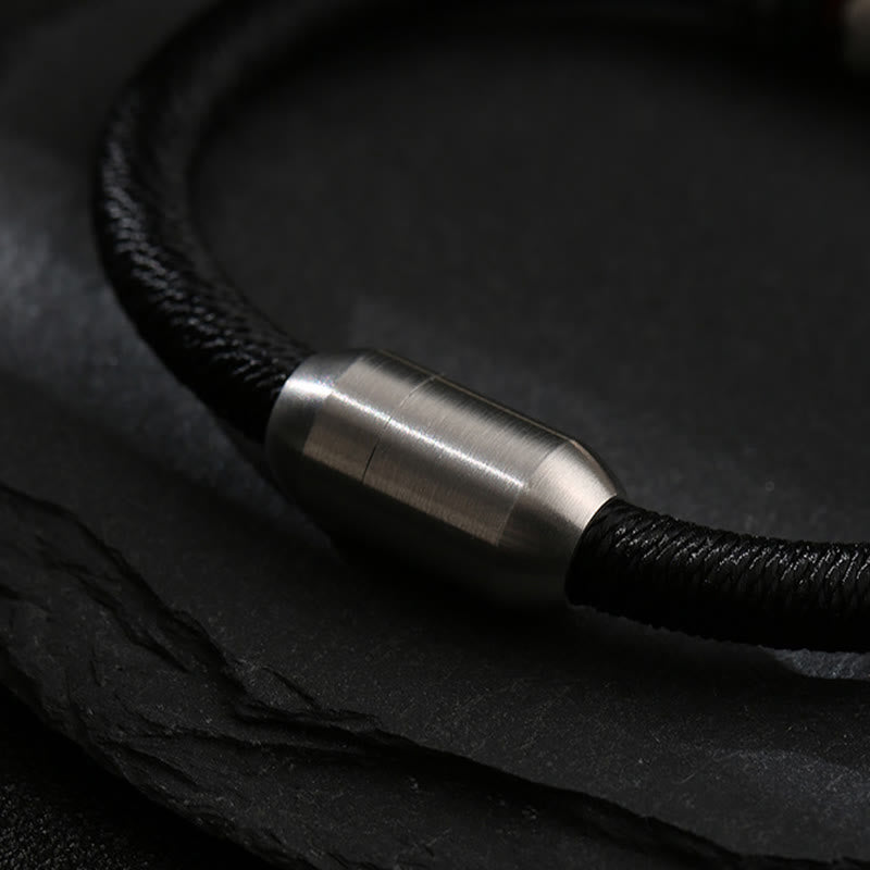 Buddha Stones 999 Sterling Silber Om Mani Padme Hum Peace Armband mit Magnetschnalle