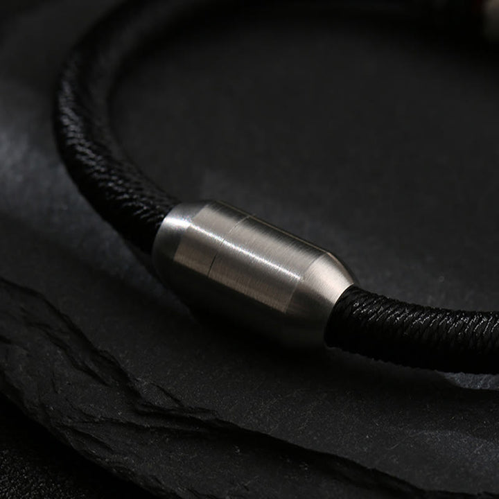 Buddha Stones 999 Sterling Silber Om Mani Padme Hum Peace Armband mit Magnetschnalle