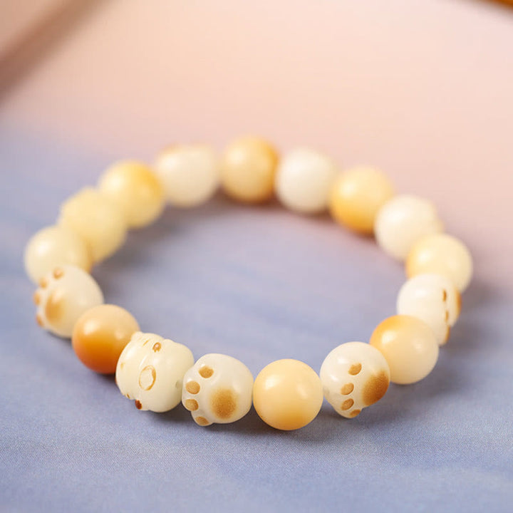 Buddha Stones Natürliches Bodhi-Samen-Sandelholz-glückliches, süßes Katzenkopf-Pfoten-Klauen-Friedensarmband - image 15