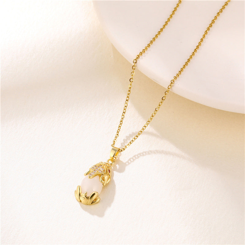 Buddha Stones Natürliche Granat Pixiu Glückskette - Weiße Jade - image 10