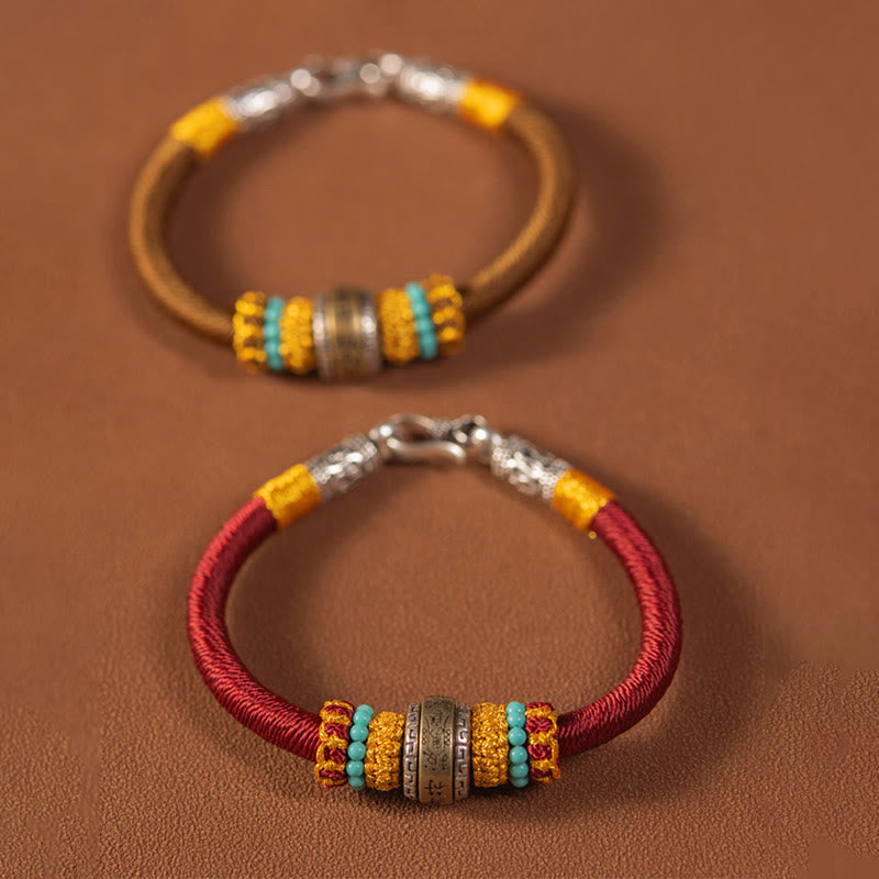 Buddha Stones Handgefertigtes tibetisches Amulett mit King-Kong-Knoten, Glücksschutz, geflochtenes Armband - image 2