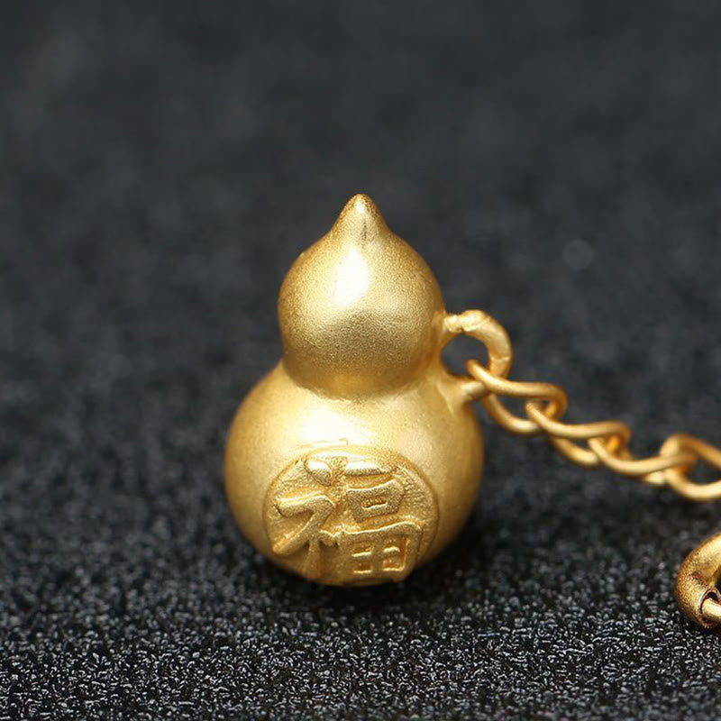 Rundes Jade-Friedensschnallen-Kürbis-Fu-Charakter-Glücksbringer-Wohlstandskettenarmband