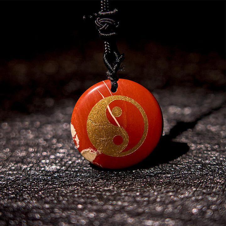 Buddha-Steine, verschiedene Kristalle, Amethyst, Tigerauge, grüner Aventurin, Yin Yang, spiritueller Halskettenanhänger