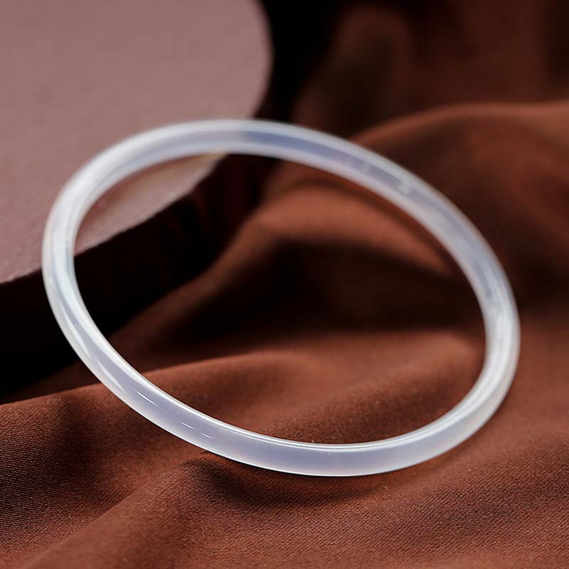 Buddha Stones Erfolgsarmband aus natürlicher cyan- Weiß Jade