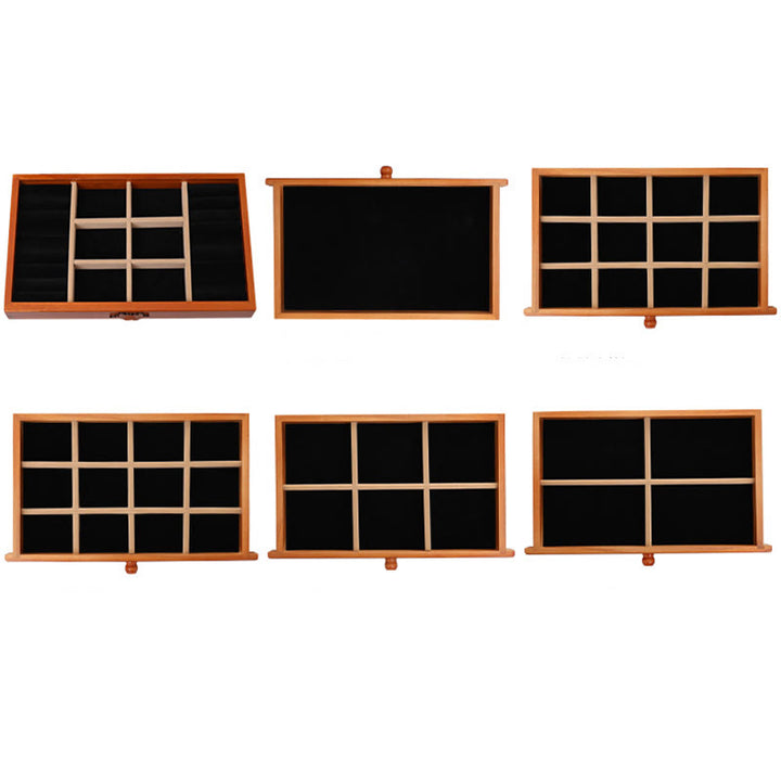 Buddha Stones, großes Fassungsvermögen, Vintage-Blumen, geschnitzte Holz-Schmuckschatulle, sechslagige Schmuck-Aufbewahrungsbox - image 14