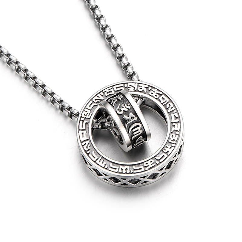 Buddha Stones, tibetischer Om Mani Padme Hum, geschnitzter Friedensreinheitsketten-Halskettenanhänger - image 4