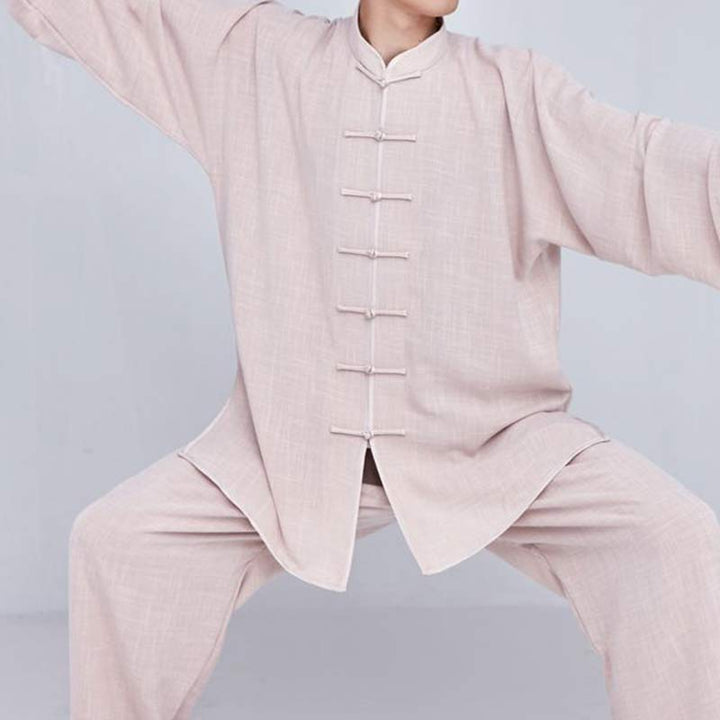 Buddha Stones, Meditation, Zen-Gebet, spirituelle Tai-Chi-Qigong-Praxis, Unisex-Stickerei-Kleidungsset - Khaki Langarm - US14, UK/AU18,EU46 (3XL) - image 12