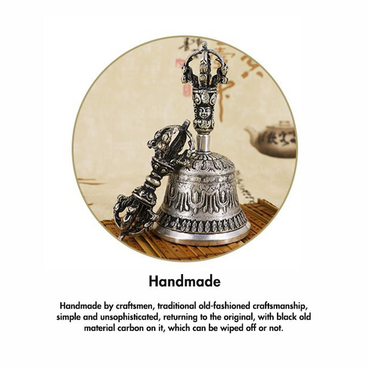 Buddha Stones Tibetische Meditationsglocke und Vajra Dorje Kupfer-Dekorationsset - image 17