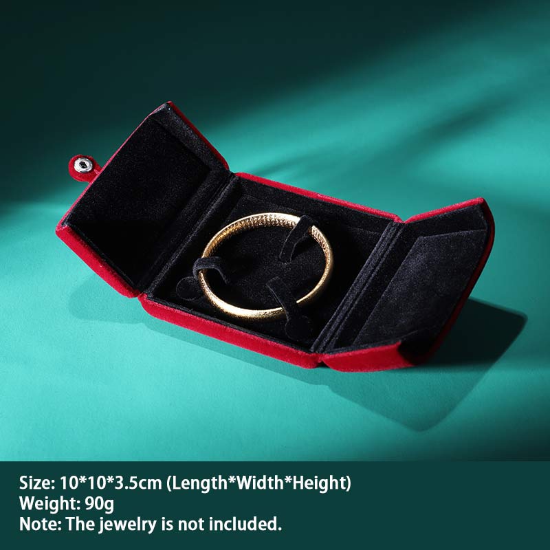 Schmuck-Aufbewahrungsbox, Flanell-Geschenkbox - Weinrot - Armbandbox - image 9