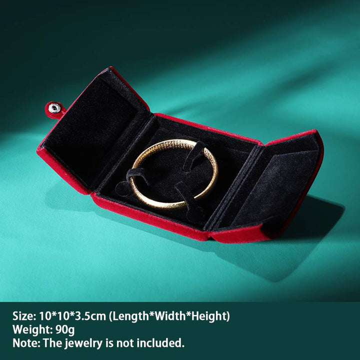 Schmuck-Aufbewahrungsbox, Flanell-Geschenkbox - Weinrot - Armbandbox - image 9