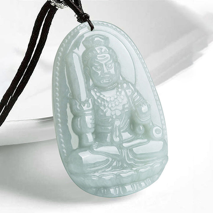 Buddha Stones Chinesisches Sternzeichen Natal Buddha Jade Reichtum Wohlstand Halskette Anhänger - Hahn - image 15
