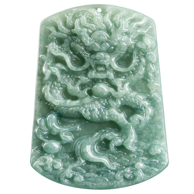 Buddha Stones, natürliche Jade, chinesisches Sternzeichen, Drache, Meer, Glück, Halskette, Anhänger - image 10