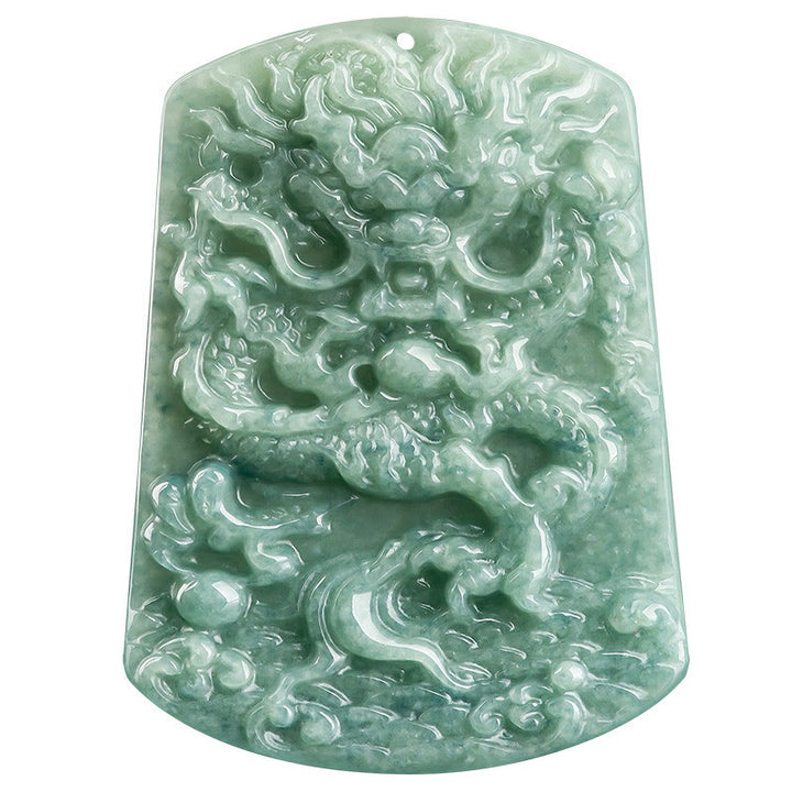 Buddha Stones, natürliche Jade, chinesisches Sternzeichen, Drache, Meer, Glück, Halskette, Anhänger - image 10