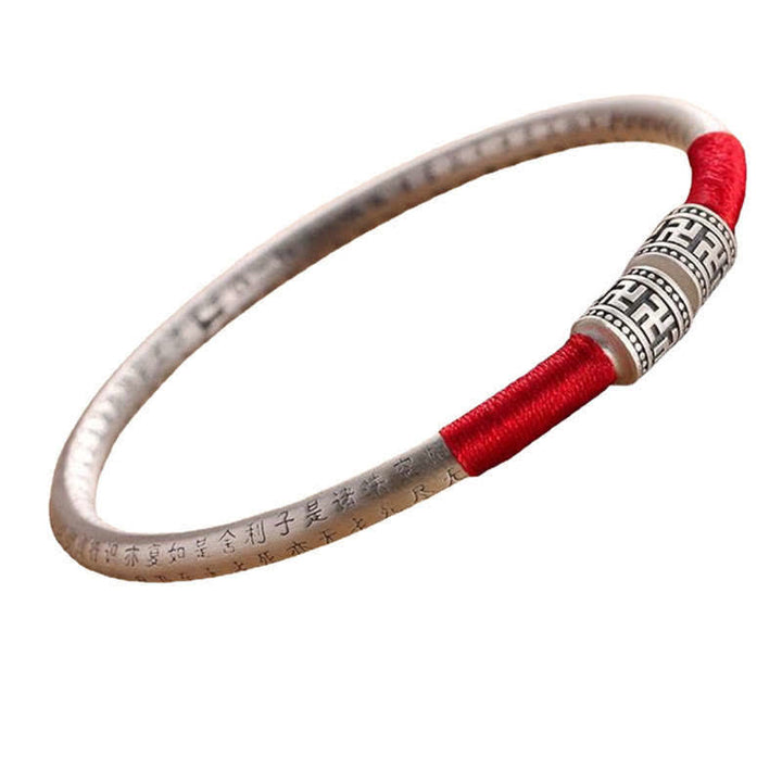 Buddha Stones Tibet Om Mani Padme Hum Luck Red String Armband Armreif