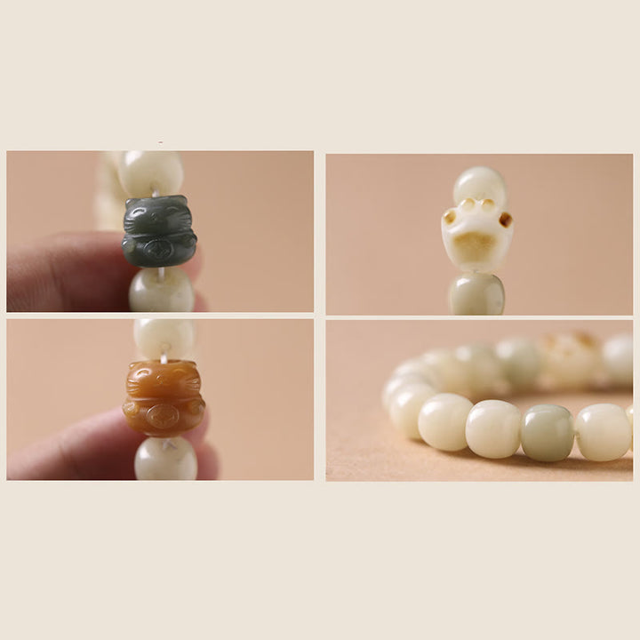Buddha Stones Glückskatzen-Bodhi-Samen-Katzenpfoten-Friedensarmband - image 11