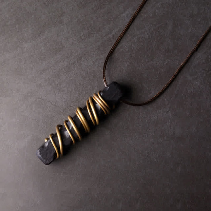 Buddha Stones Tibet Ebenholz Kupfer Balance Peace Halskette Anhänger - Ebenholz (Balance ♥ Ruhe) - image 2