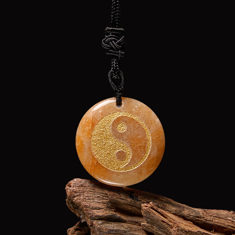 Buddha-Steine, verschiedene Kristalle, Amethyst, Tigerauge, grüner Aventurin, Yin Yang, spiritueller Halskettenanhänger