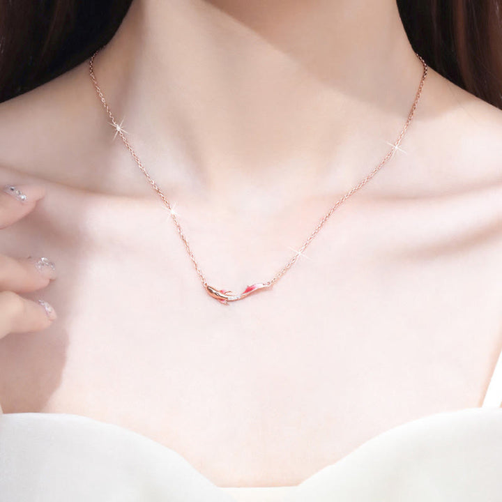 Buddha Stones 925 Sterling Silber Koi Fisch Glück Zirkon Wohlstand Halskette Anhänger - image 5