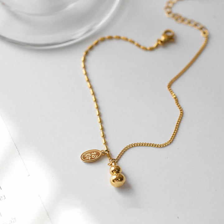 Buddha Stones, 18 Karat vergoldetes Kupfer, Glückskürbis-Design, Reichtumsschnalle - image 3