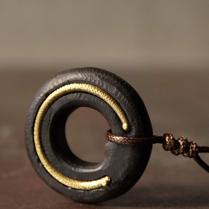 Buddha Stones, Zen-Kreis, Ebenholz, Frieden, Ruhe, Halsketten-Anhänger - image 14