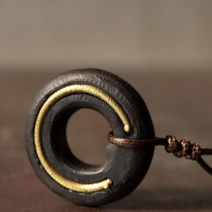 Buddha Stones, Zen-Kreis, Ebenholz, Frieden, Ruhe, Halsketten-Anhänger - image 14