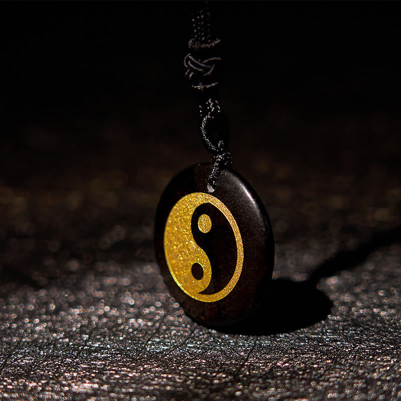 Buddha-Steine, verschiedene Kristalle, Amethyst, Tigerauge, grüner Aventurin, Yin Yang, spiritueller Halskettenanhänger