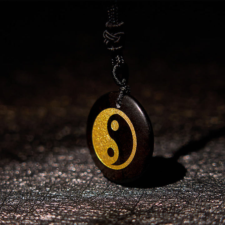 Buddha-Steine, verschiedene Kristalle, Amethyst, Tigerauge, grüner Aventurin, Yin Yang, spiritueller Halskettenanhänger