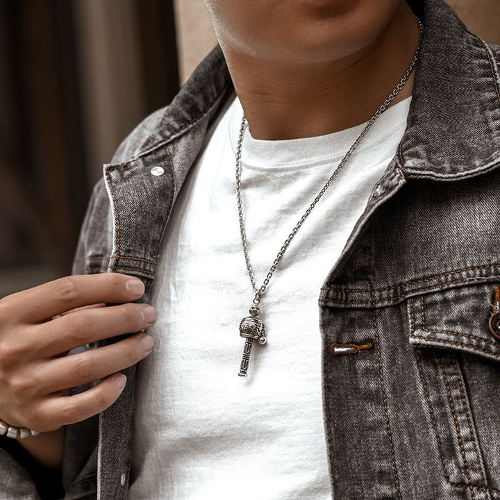 Buddha Stones, tibetische Om-Mani-Padme-Hum-Gebetsmühle, Lotus-Weisheit, drehbarer Halsketten-Anhänger - image 4