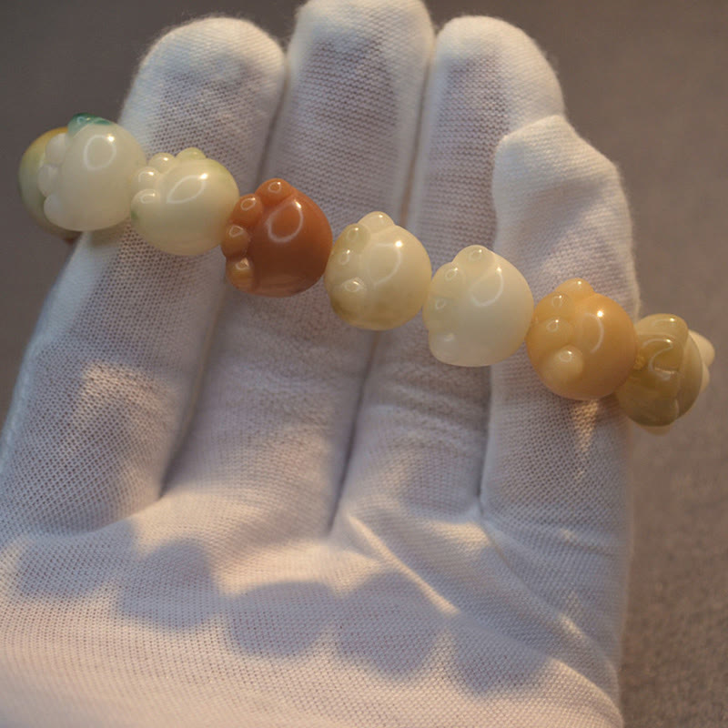 Buddha Stones Mehrschichtiges Bodhi-Samen-Armband mit niedlicher Katzenpfote und ruhiger Harmonie - image 9