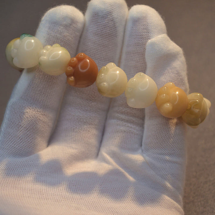 Buddha Stones Mehrschichtiges Bodhi-Samen-Armband mit niedlicher Katzenpfote und ruhiger Harmonie - image 9