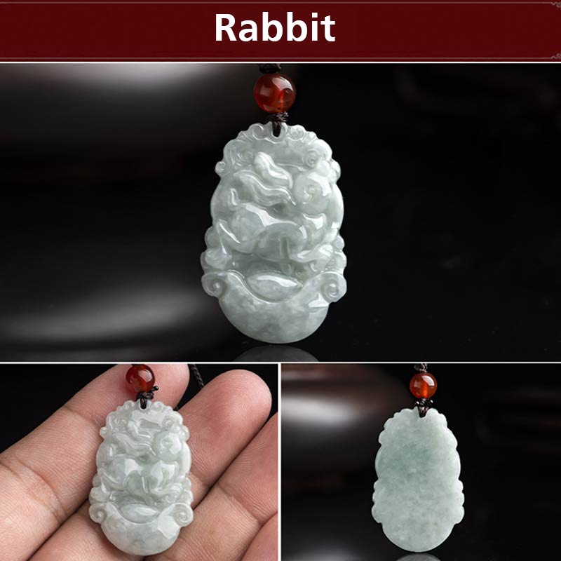 Buddha Stones, natürliche Jade, 12 chinesische Sternzeichen, Erfolgs-Anhänger-Halskette - image 10